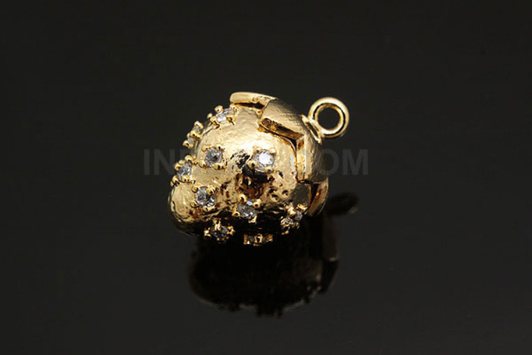 M448-Gold Plated-(1pcs)-CZ Strawberry-Jewelry Making-Wholesale Jewelry Finding-Jewelry Supplies, [PRODUCT_SEARCH_KEYWORD], JEWELFINGER-INBEAD, [CURRENT_CATE_NAME]