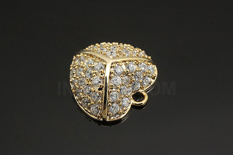 [W]H1124-Gold Plated-(10pcs)-CZ Heart-Jewelry Making-Wholesale Jewelry Finding-Jewelry Supplies-Wholesale Charm- M, [PRODUCT_SEARCH_KEYWORD], JEWELFINGER-INBEAD, [CURRENT_CATE_NAME]