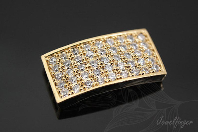 H1147-Gold Plated-(1pcs)-CZ Rectangle-Bracelet, [PRODUCT_SEARCH_KEYWORD], JEWELFINGER-INBEAD, [CURRENT_CATE_NAME]