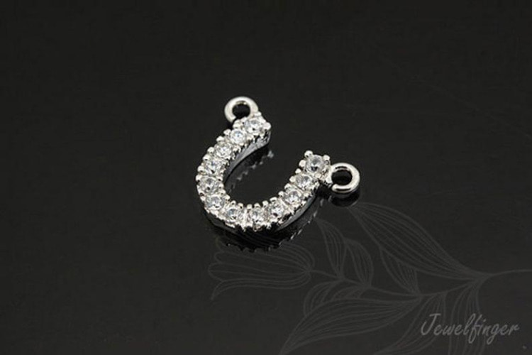 [W]M505-Rhodium Plated-(10pcs)-CZ Tiny Hoof-Jewelry Making-Wholesale Jewelry Finding-Jewelry Supplies-Pendant-Charm, [PRODUCT_SEARCH_KEYWORD], JEWELFINGER-INBEAD, [CURRENT_CATE_NAME]