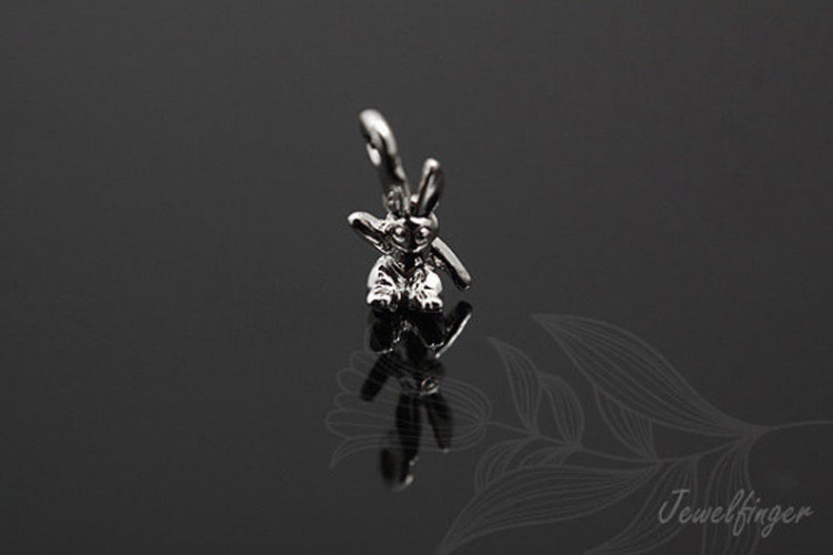 S541-Rhodium Plated-(2pcs)-Tiny Hare Charm-Jewelry Making-Wholesale Jewelry Finding-Jewelry Supplies-Wholesale Charm, [PRODUCT_SEARCH_KEYWORD], JEWELFINGER-INBEAD, [CURRENT_CATE_NAME]