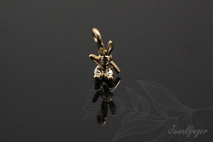 M572-Gold Plated-(2pcs)-Tiny Hare Charm-Jewelry Making-Wholesale Jewelry Finding-Jewelry Supplies-Wholesale Charm, [PRODUCT_SEARCH_KEYWORD], JEWELFINGER-INBEAD, [CURRENT_CATE_NAME]