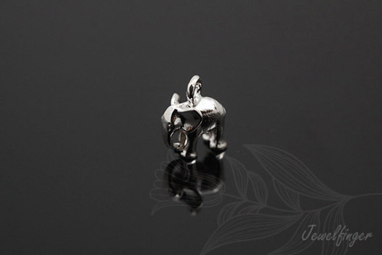 S544-Rhodium Plated-(2pcs)-Tiny Elephant Charm-Jewelry Making-Wholesale Jewelry Finding-Jewelry Supplies-Wholesale Charm, [PRODUCT_SEARCH_KEYWORD], JEWELFINGER-INBEAD, [CURRENT_CATE_NAME]