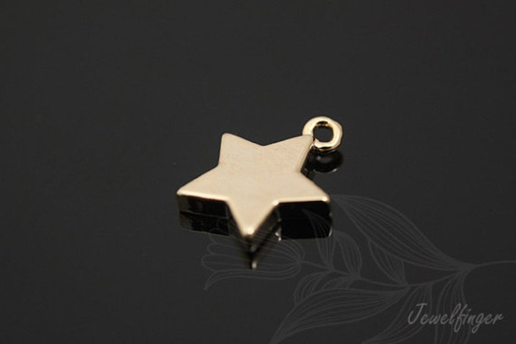 M669-Gold Plated-(2pcs)-Star Charm-Jewelry Making-Wholesale Jewelry Finding-Jewelry Supplies-Wholesale Charm, [PRODUCT_SEARCH_KEYWORD], JEWELFINGER-INBEAD, [CURRENT_CATE_NAME]