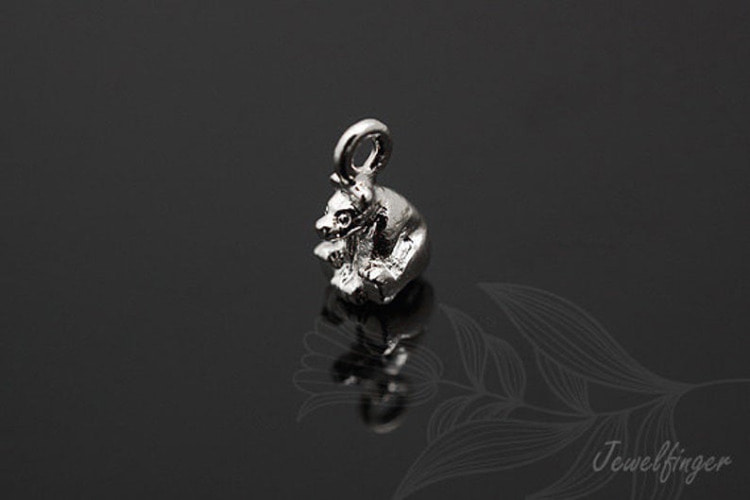 S543-Rhodium Plated-(2pcs)-Tiny Bear Charm-Jewelry Making-Wholesale Jewelry Finding-Jewelry Supplies-Wholesale Charm, [PRODUCT_SEARCH_KEYWORD], JEWELFINGER-INBEAD, [CURRENT_CATE_NAME]
