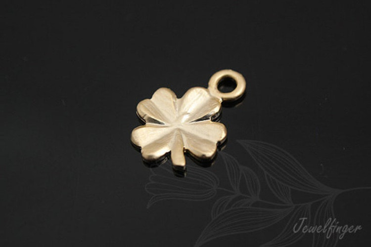 M605-Matt Gold Plated-(5pcs)-Four Leaf Clover Charm-Jewelry Making-Wholesale Jewelry Finding-Jewelry Supplies-Wholesale Charm, [PRODUCT_SEARCH_KEYWORD], JEWELFINGER-INBEAD, [CURRENT_CATE_NAME]