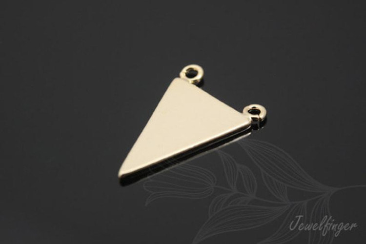 K702-Gold Plated-(2pcs)-9.5*13mm Triangle Charms-Stamping Blanks Pendant-Jewelry Making-Wholesale Jewelry Finding-Jewelry Supplies-Wholesale Charm, [PRODUCT_SEARCH_KEYWORD], JEWELFINGER-INBEAD, [CURRENT_CATE_NAME]