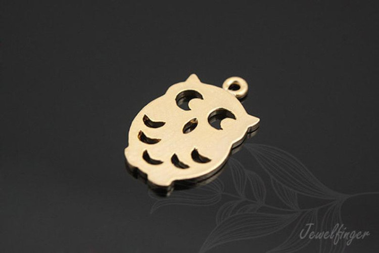 S391-Matt Gold Plated-(2pcs)-Owl Charm-Jewelry Making-Wholesale Jewelry Finding-Jewelry Supplies-Wholesale Charm, [PRODUCT_SEARCH_KEYWORD], JEWELFINGER-INBEAD, [CURRENT_CATE_NAME]