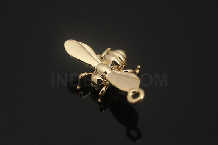 S557-Gold Plated-(2pcs)-Tiny Bee Charm-Honey Bee-Jewelry Making-Wholesale Jewelry Finding-Jewelry Supplies-Wholesale Charm, [PRODUCT_SEARCH_KEYWORD], JEWELFINGER-INBEAD, [CURRENT_CATE_NAME]