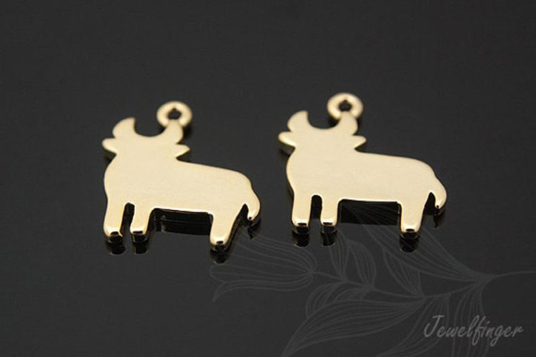 C745-Gold Plated-(2pcs)-Bull Charms-Jewelry Making-Wholesale Jewelry Finding-Jewelry Supplies-Wholesale Charm, [PRODUCT_SEARCH_KEYWORD], JEWELFINGER-INBEAD, [CURRENT_CATE_NAME]