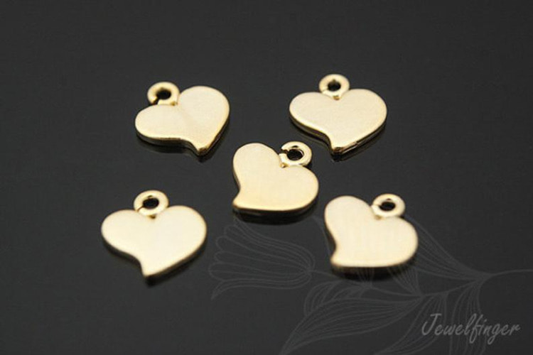 C719-Matt Gold Plated-(4pcs)-Heart Charms-Jewelry Making-Wholesale Jewelry Finding-Jewelry Supplies-Wholesale Charm, [PRODUCT_SEARCH_KEYWORD], JEWELFINGER-INBEAD, [CURRENT_CATE_NAME]