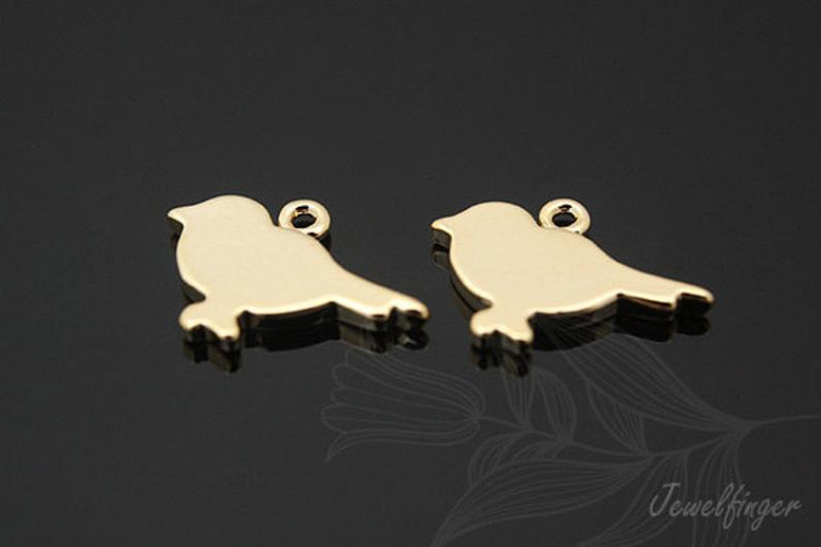 C749-Gold Plated-(2pcs)-Bird Charms-Jewelry Making-Wholesale Jewelry Finding-Jewelry Supplies-Wholesale Charm, [PRODUCT_SEARCH_KEYWORD], JEWELFINGER-INBEAD, [CURRENT_CATE_NAME]