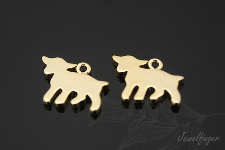 C747-Gold Plated-(2pcs)-Goat Charms-Jewelry Making-Wholesale Jewelry Finding-Jewelry Supplies-Wholesale Charm, [PRODUCT_SEARCH_KEYWORD], JEWELFINGER-INBEAD, [CURRENT_CATE_NAME]