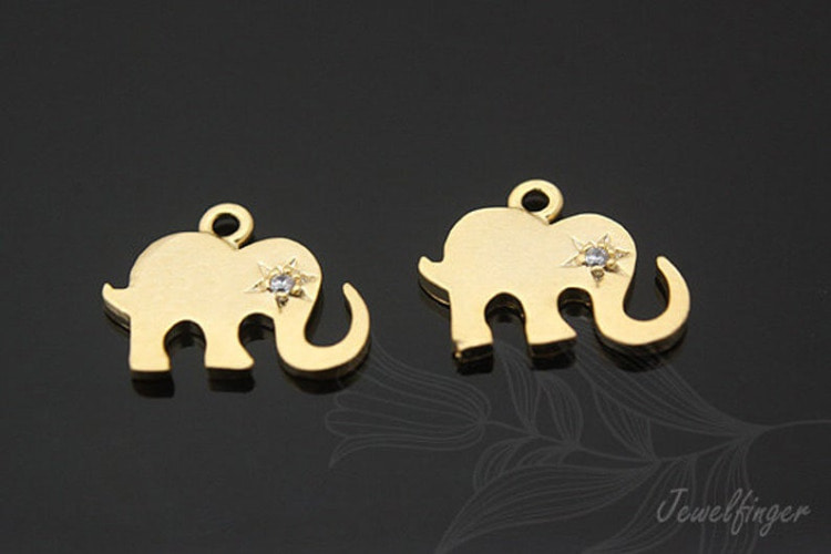 [W]C794-Matt Gold Plated-(20pcs)-Cubic Elephant Charm-Jewelry Making-Wholesale Jewelry Finding-Jewelry Supplies-Wholesale Charm, [PRODUCT_SEARCH_KEYWORD], JEWELFINGER-INBEAD, [CURRENT_CATE_NAME]