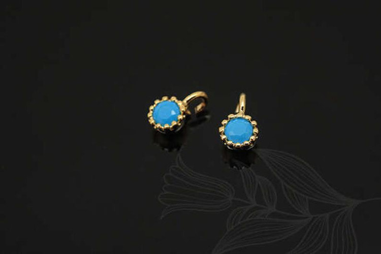 S1160-Gold Plated-(4pcs)-3.5mm Turquoise-Birthstone December Turquoise-Jewelry Making-Wholesale Jewelry Finding-Jewelry Supplies-Wholesale Charm, [PRODUCT_SEARCH_KEYWORD], JEWELFINGER-INBEAD, [CURRENT_CATE_NAME]