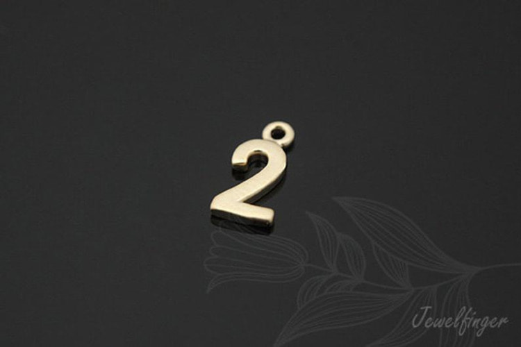 [W]S747-Matt Gold Plated-(50 pcs)-Number 2-Jewelry Making-Wholesale Jewelry Finding-Jewelry Supplies-Wholesale Number, [PRODUCT_SEARCH_KEYWORD], JEWELFINGER-INBEAD, [CURRENT_CATE_NAME]