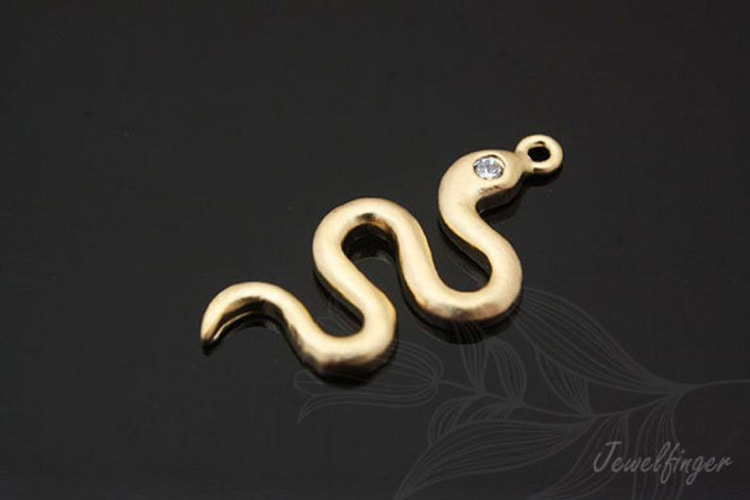 [W]C866-Matt Gold Plated-(20 pcs)-Cubic Snake Charms-Snake Pendant-Jewelry Making-Wholesale Jewelry Finding-Jewelry Supplies-Wholesale Charm, [PRODUCT_SEARCH_KEYWORD], JEWELFINGER-INBEAD, [CURRENT_CATE_NAME]
