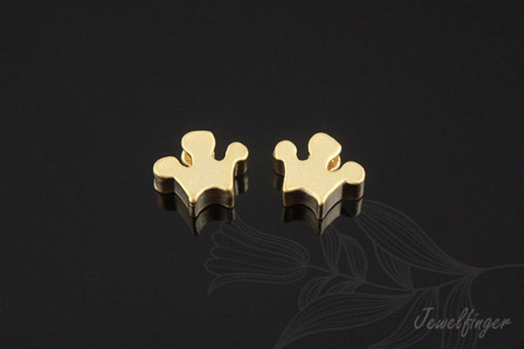 [W]H738-Matt Gold Plated-(20 pcs)-Mini Crown Metal Beads-Brass Tiny Crown Charm-Jewelry Making-Wholesale Jewelry Finding-Jewelry Supplies-Wholesale Metal Beads, [PRODUCT_SEARCH_KEYWORD], JEWELFINGER-INBEAD, [CURRENT_CATE_NAME]