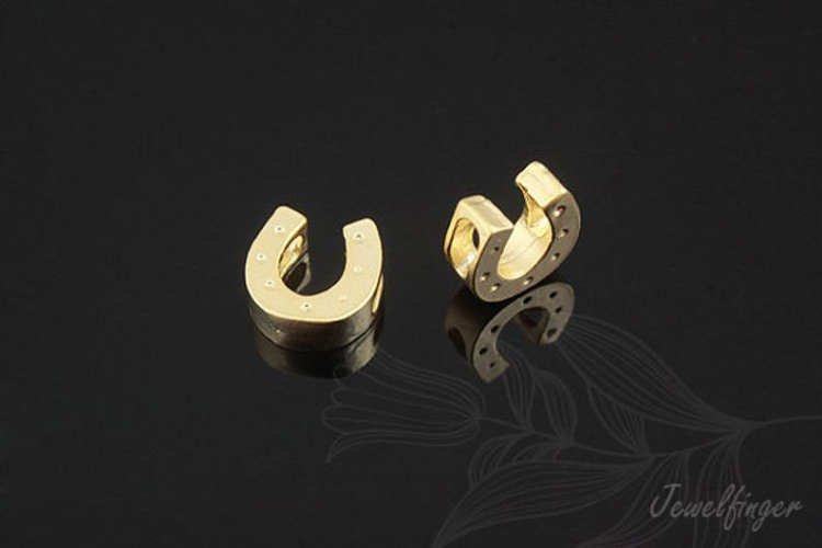 H103-Matt Gold Plated-(2pcs)-Brass Horseshoe Charm-Tiny Horseshoe Metal Beads-Jewelry Making-Wholesale Jewelry Finding-Jewelry Supplies-Wholesale Metal Beads, [PRODUCT_SEARCH_KEYWORD], JEWELFINGER-INBEAD, [CURRENT_CATE_NAME]