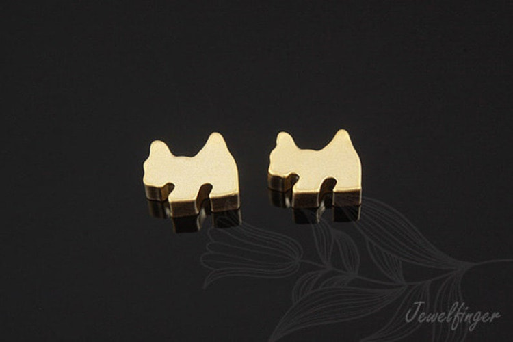 [W]H417-Matt Gold Plated-(20 pcs)-Mini Dog Metal Beads-Brass Tiny Dog Charm-Jewelry Making-Wholesale Jewelry Finding-Jewelry Supplies-Wholesale Metal Beads, [PRODUCT_SEARCH_KEYWORD], JEWELFINGER-INBEAD, [CURRENT_CATE_NAME]