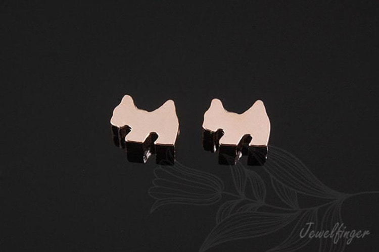 H593-Pink Gold Plated-(2pcs)-Mini Dog Metal Beads-Brass Tiny Dog Charm-Jewelry Making-Wholesale Jewelry Finding-Jewelry Supplies-Wholesale Metal Beads, [PRODUCT_SEARCH_KEYWORD], JEWELFINGER-INBEAD, [CURRENT_CATE_NAME]