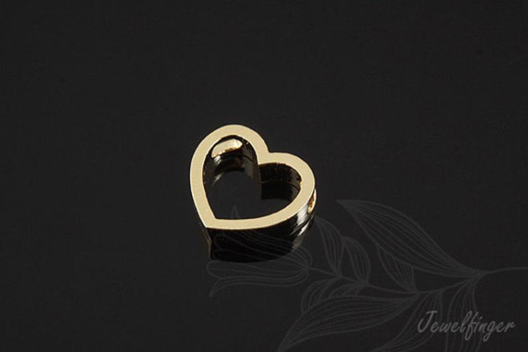 M906-Gold Plated-(2pcs)-Heart Metal Beads-Brass Heart Pendant-Tiny Heart Charms-Wholesale Metal Beads, [PRODUCT_SEARCH_KEYWORD], JEWELFINGER-INBEAD, [CURRENT_CATE_NAME]