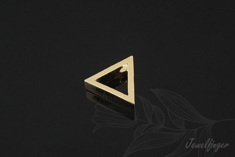 M902-Gold Plated-(2pcs)-Triangle Metal Beads-Brass Triangle Pendant-Tiny Triangle Charms-Wholesale Metal Beads, [PRODUCT_SEARCH_KEYWORD], JEWELFINGER-INBEAD, [CURRENT_CATE_NAME]