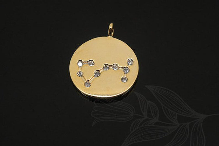 [W] S1157-Gold Plated-(20 pcs)-Scorpio Charm-Cubic Zodiac-Wholesale Zodiac, [PRODUCT_SEARCH_KEYWORD], JEWELFINGER-INBEAD, [CURRENT_CATE_NAME]