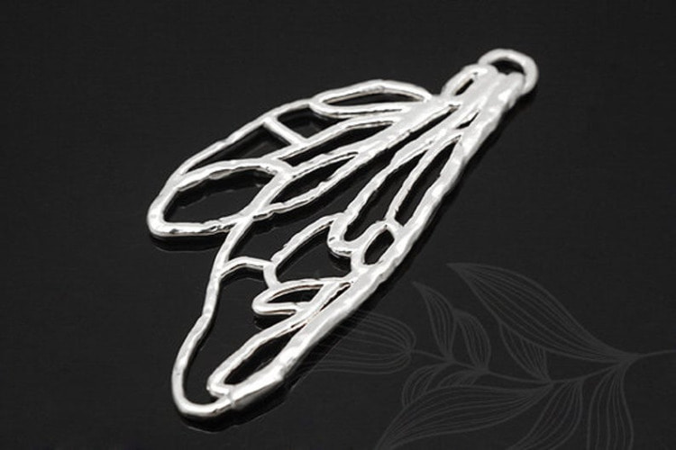 M1311-Matt Rhodium Plated-(2pcs)-Dragonfly Wing Pendant-Dragonfly Wing Charm-Wholesale Pendants, [PRODUCT_SEARCH_KEYWORD], JEWELFINGER-INBEAD, [CURRENT_CATE_NAME]