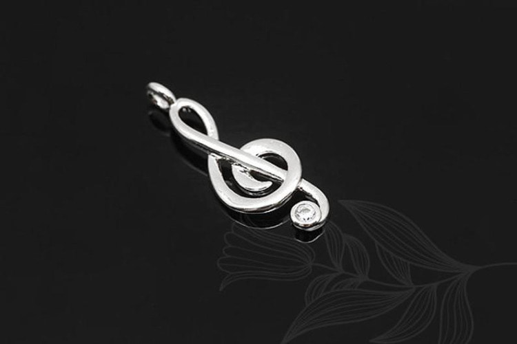 [W] M1727-Rhodium Plated-(20 pcs)-CZ A Treble Clef Charm-Cubic Tiny Charm-CZ Music Charm-Wholesale Charms, [PRODUCT_SEARCH_KEYWORD], JEWELFINGER-INBEAD, [CURRENT_CATE_NAME]