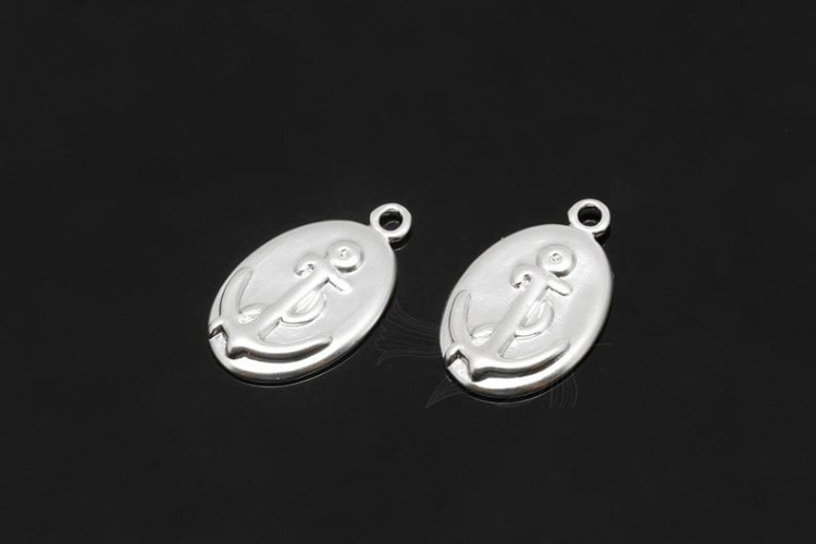 [W] M1745-Matt Rhodium Plated-(20 pcs)-Anchor Charms-Wholesale Charms, [PRODUCT_SEARCH_KEYWORD], JEWELFINGER-INBEAD, [CURRENT_CATE_NAME]