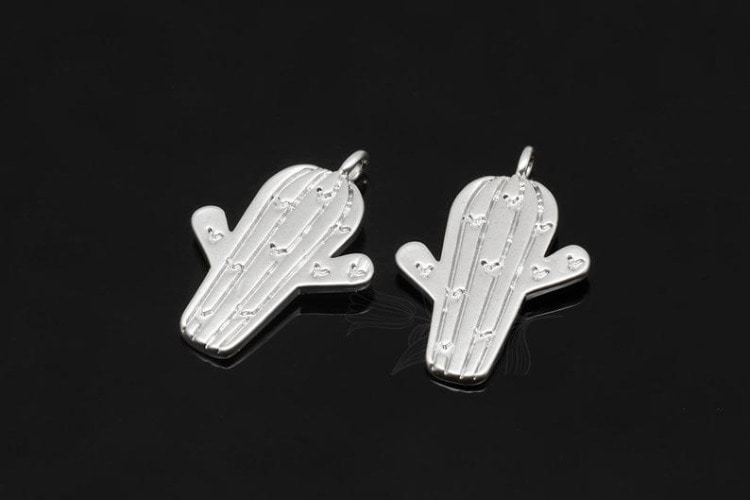 [W]M1749-Matt Rhodium Plated-(20 pcs)-Heart Cactus Charms-Wholesale Charms, [PRODUCT_SEARCH_KEYWORD], JEWELFINGER-INBEAD, [CURRENT_CATE_NAME]