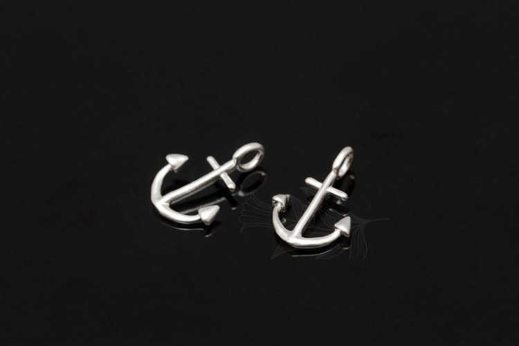 [W] M1801-Matt Rhodium Plated-(20pcs)-Tiny Anchor Charm-Metal Charms-Rhodium Anchor Charm-Boat Charm-Sailing Charm-Cruise Charm-Boat Anchor-Wholesale Charms, [PRODUCT_SEARCH_KEYWORD], JEWELFINGER-INBEAD, [CURRENT_CATE_NAME]