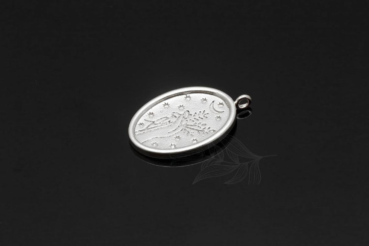 [W] M1834-Matt Rhodium Plated-(20 pcs)-Flower Charm-Bunch of Flowers Charm-Oval Bunch of Flowers charm-Wholesale Charms, [PRODUCT_SEARCH_KEYWORD], JEWELFINGER-INBEAD, [CURRENT_CATE_NAME]