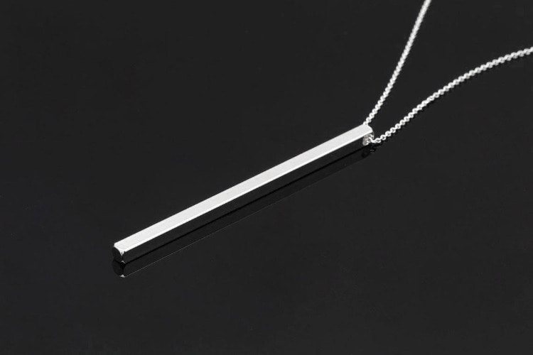 [W] S1369-Rhodium Plated-(20 pcs)-Bar Pendant-Stick Pendant-Stamping Blanks Bar-Wholesale Pendants, [PRODUCT_SEARCH_KEYWORD], JEWELFINGER-INBEAD, [CURRENT_CATE_NAME]