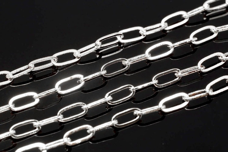 [W] A035-Ternary Alloy Plated 2.6*6 mm L-250 Ellipse Chain (20M), [PRODUCT_SEARCH_KEYWORD], JEWELFINGER-INBEAD, [CURRENT_CATE_NAME]