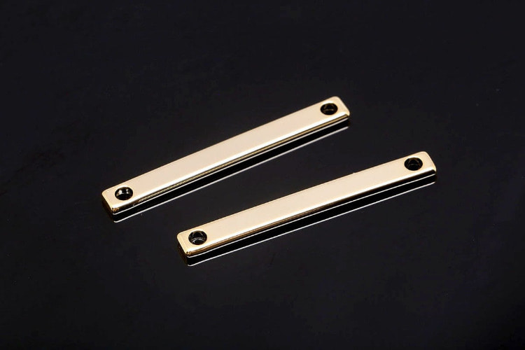E665-Gold Plated-(4pcs)-3.5*32mm Brass Bar Pendant-Stamping Blanks Bar-Wholesale Pendants, [PRODUCT_SEARCH_KEYWORD], JEWELFINGER-INBEAD, [CURRENT_CATE_NAME]