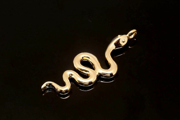 [W] H543-Gold Plated-(20 pcs)-Snake Charms-Snake Pendant-Wholesale Pendants, [PRODUCT_SEARCH_KEYWORD], JEWELFINGER-INBEAD, [CURRENT_CATE_NAME]