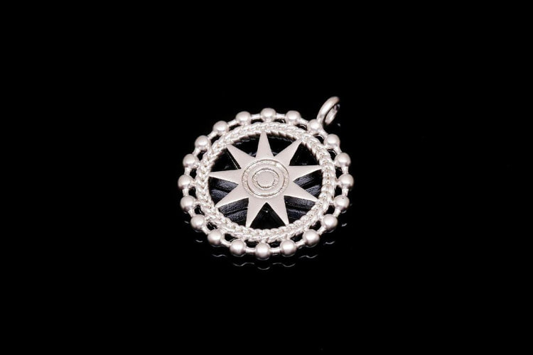 [W] K483-Matt Rhodium Plated-(20pcs)-Sun Charms-Coin Penadant-Medallion Necklace Charm-Jewelry Findings-Layering Charms-Wholesale Charms, [PRODUCT_SEARCH_KEYWORD], JEWELFINGER-INBEAD, [CURRENT_CATE_NAME]
