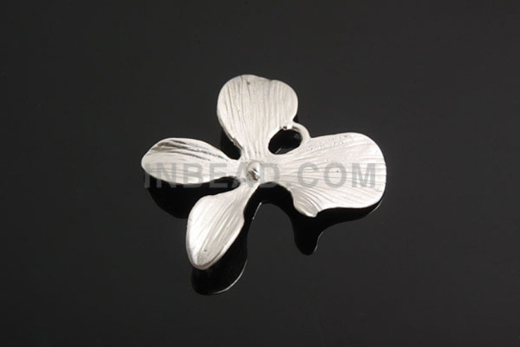 B563-Matt Rhodium Plated-(2pcs)-Flower Connector-Wholesale Connectors, [PRODUCT_SEARCH_KEYWORD], JEWELFINGER-INBEAD, [CURRENT_CATE_NAME]