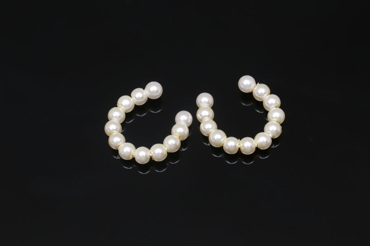 [W] CH5014-Acrylic Pearl (20pcs)-3.2mm Pearl Ear Cuff-Nickel Free-Non-Pierced Earring,Simple Ear Cuff, [PRODUCT_SEARCH_KEYWORD], JEWELFINGER-INBEAD, [CURRENT_CATE_NAME]