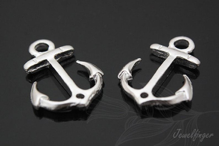 S626-Matt Rhodium Plated-(2pcs)-Anchor Connector-Wholesale Connectors, [PRODUCT_SEARCH_KEYWORD], JEWELFINGER-INBEAD, [CURRENT_CATE_NAME]