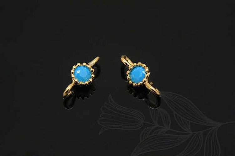 [W] S1164-Gold Plated-(40pcs)-3.5mm Turquoise-Birthstone December Turquoise-Jewelry Making-Wholesale Jewelry Finding-Jewelry Supplies-Wholesale Charm, [PRODUCT_SEARCH_KEYWORD], JEWELFINGER-INBEAD, [CURRENT_CATE_NAME]