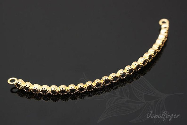 C831-Gold Plated-(1piece)-CZ Bracelet-Black-Bracelet Pendant--Wholesale Bracelet, [PRODUCT_SEARCH_KEYWORD], JEWELFINGER-INBEAD, [CURRENT_CATE_NAME]