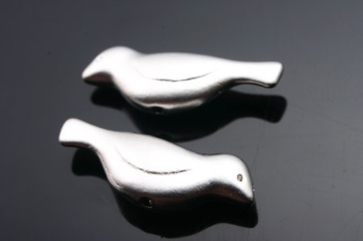 H400-Matt Rhodium Plated-(2pcs)-Bird Metal Beads-Wholesale Metal Beads, [PRODUCT_SEARCH_KEYWORD], JEWELFINGER-INBEAD, [CURRENT_CATE_NAME]