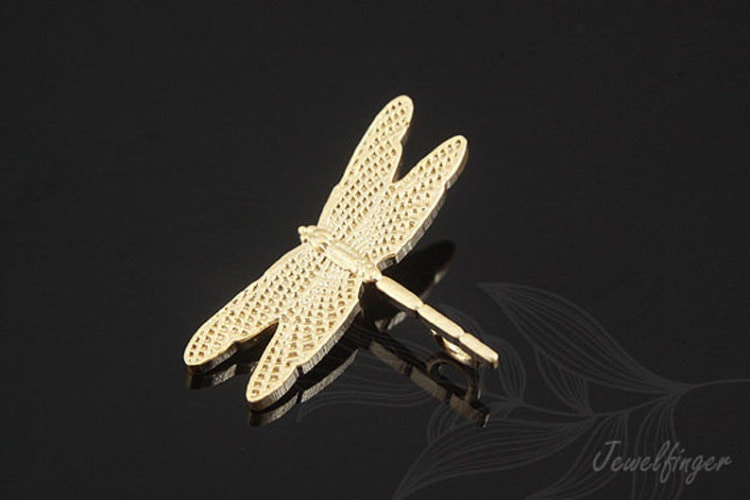 M812-Matt Gold Plated-(2pcs)-Dragonfly Connector-Wholesale Connectors, [PRODUCT_SEARCH_KEYWORD], JEWELFINGER-INBEAD, [CURRENT_CATE_NAME]