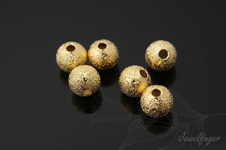 B344-Gold Plated-Stardust Brass Bead-5mm Metal Beads (10pcs), [PRODUCT_SEARCH_KEYWORD], JEWELFINGER-INBEAD, [CURRENT_CATE_NAME]