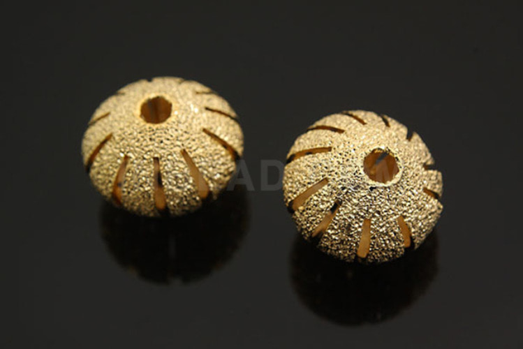 B133-Gold Plated-11mm Metal Rondelle Beads (4pcs), [PRODUCT_SEARCH_KEYWORD], JEWELFINGER-INBEAD, [CURRENT_CATE_NAME]