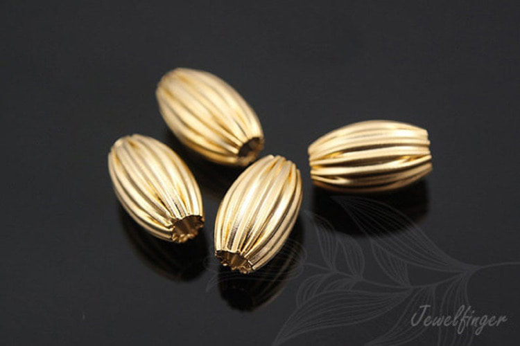 M269-Matt Gold Plated-Oval Beads (4pcs), [PRODUCT_SEARCH_KEYWORD], JEWELFINGER-INBEAD, [CURRENT_CATE_NAME]