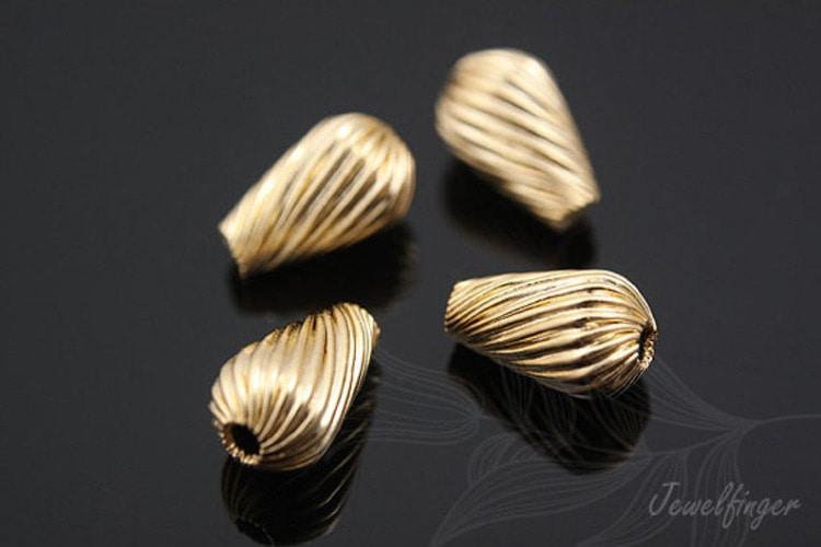 M273-Matt Gold Plated-Drop Beads (4pcs), [PRODUCT_SEARCH_KEYWORD], JEWELFINGER-INBEAD, [CURRENT_CATE_NAME]